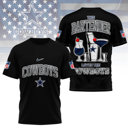 LIMITED EDITION - NEW CUSTOMIZED NFL21 DCB DALLAS COWBOYS BARTENDER FAN 3D SHIRT
