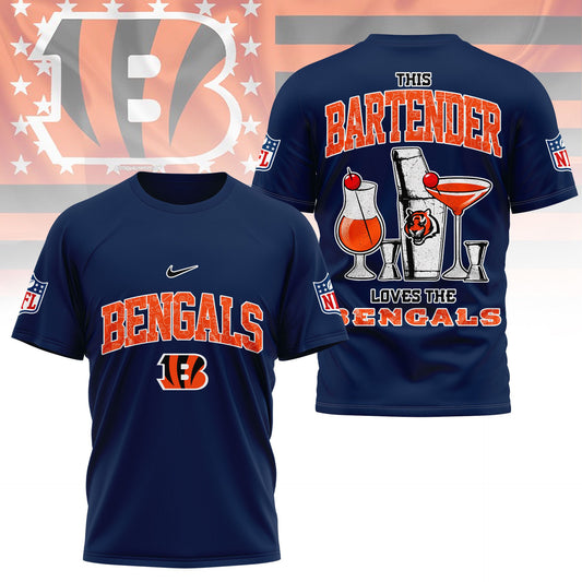 LIMITED EDITION - NEW CUSTOMIZED NFL16 CCB CINCINNATI BENGALS BARTENDER FAN 3D SHIRT