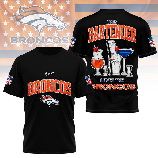 LIMITED EDITION - NEW CUSTOMIZED NFL13 DVB DENVER BRONCOS BARTENDER FAN 3D SHIRT