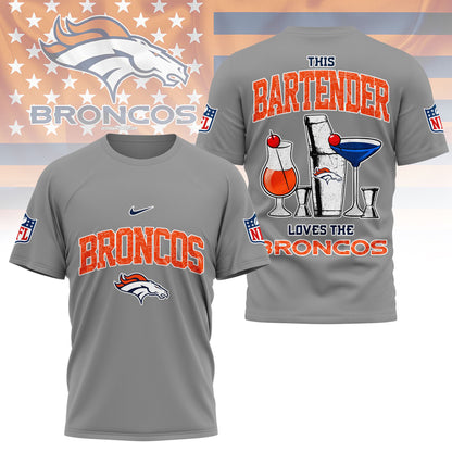 LIMITED EDITION - NEW CUSTOMIZED NFL13 DVB DENVER BRONCOS BARTENDER FAN 3D SHIRT
