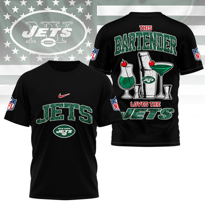 LIMITED EDITION - NEW CUSTOMIZED NFL25 NYJ NEW YORK JETS BARTENDER FAN 3D SHIRT