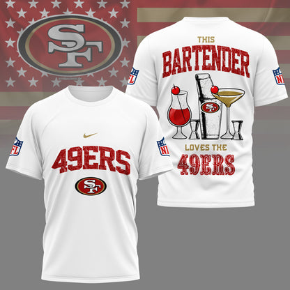LIMITED EDITION - NEW CUSTOMIZED NFL11 SF49 SAN FRANCISCO 49ERS BARTENDER FAN 3D SHIRT