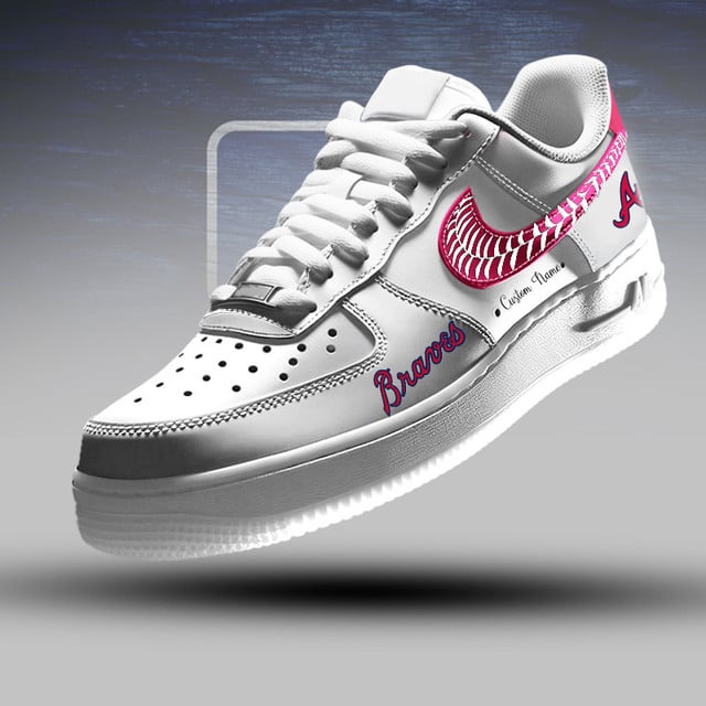 [FLASH SALE] NEW CUSTOMIZED MLB09 ABS ATLANTA BRAVES AF1 SNEAKERS