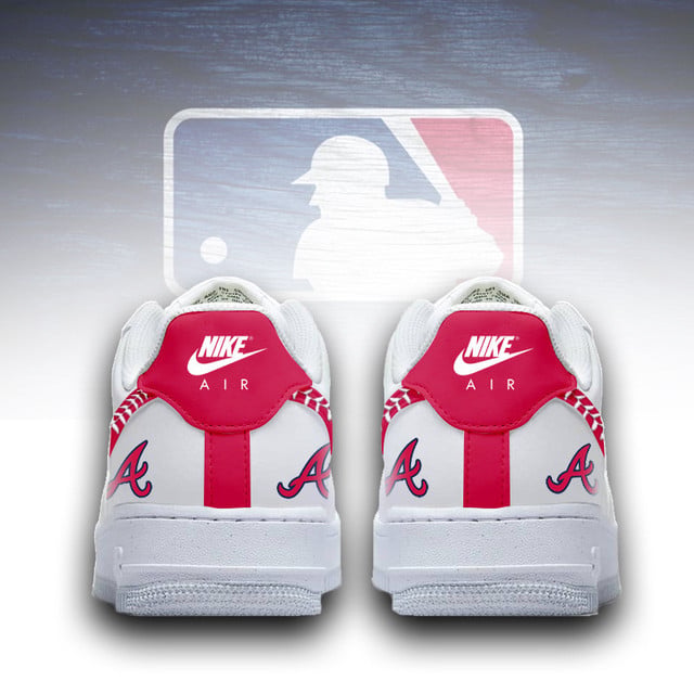 [FLASH SALE] NEW CUSTOMIZED MLB09 ABS ATLANTA BRAVES AF1 SNEAKERS