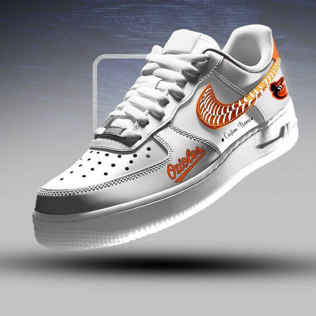 [FLASH SALE] NEW CUSTOMIZED MLB25 BOS BALTIMORE ORIOLES AF1 SNEAKERS