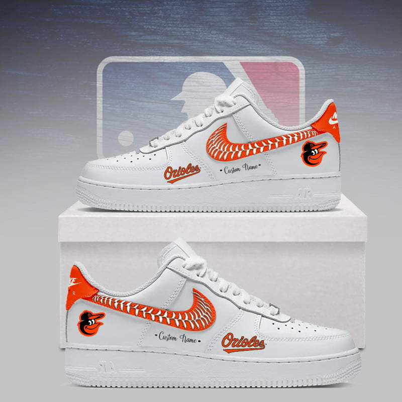 [FLASH SALE] NEW CUSTOMIZED MLB25 BOS BALTIMORE ORIOLES AF1 SNEAKERS