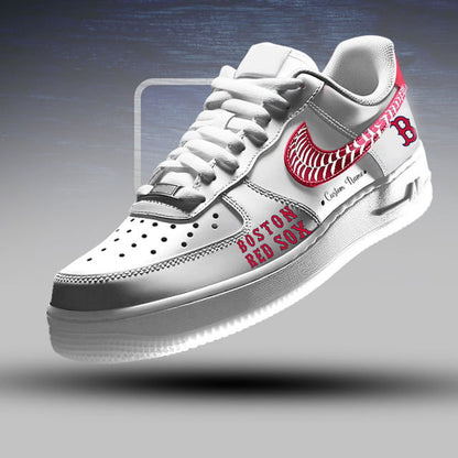 LIMITED EDITION - NEW CUSTOMIZED MLB03 BRS BOSTON RED SOX AF1 SNEAKERS