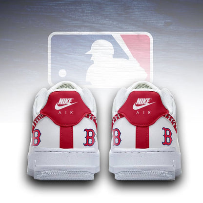 LIMITED EDITION - NEW CUSTOMIZED MLB03 BRS BOSTON RED SOX AF1 SNEAKERS