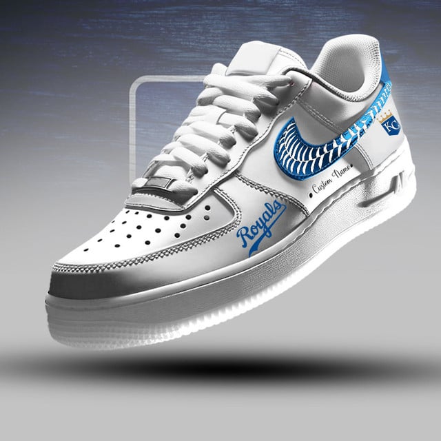 [FLASH SALE] NEW CUSTOMIZED MLB19 KCR KANSAS CITY ROYALS AF1 SNEAKERS