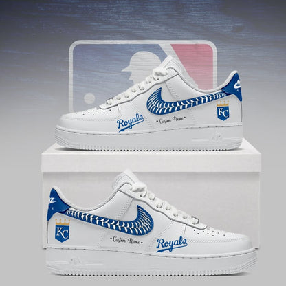 [FLASH SALE] NEW CUSTOMIZED MLB19 KCR KANSAS CITY ROYALS AF1 SNEAKERS