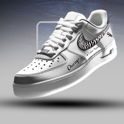 [FLASH SALE] NEW CUSTOMIZED MLB26 CWS CHICAGO WHITE SOX AF1 SNEAKERS
