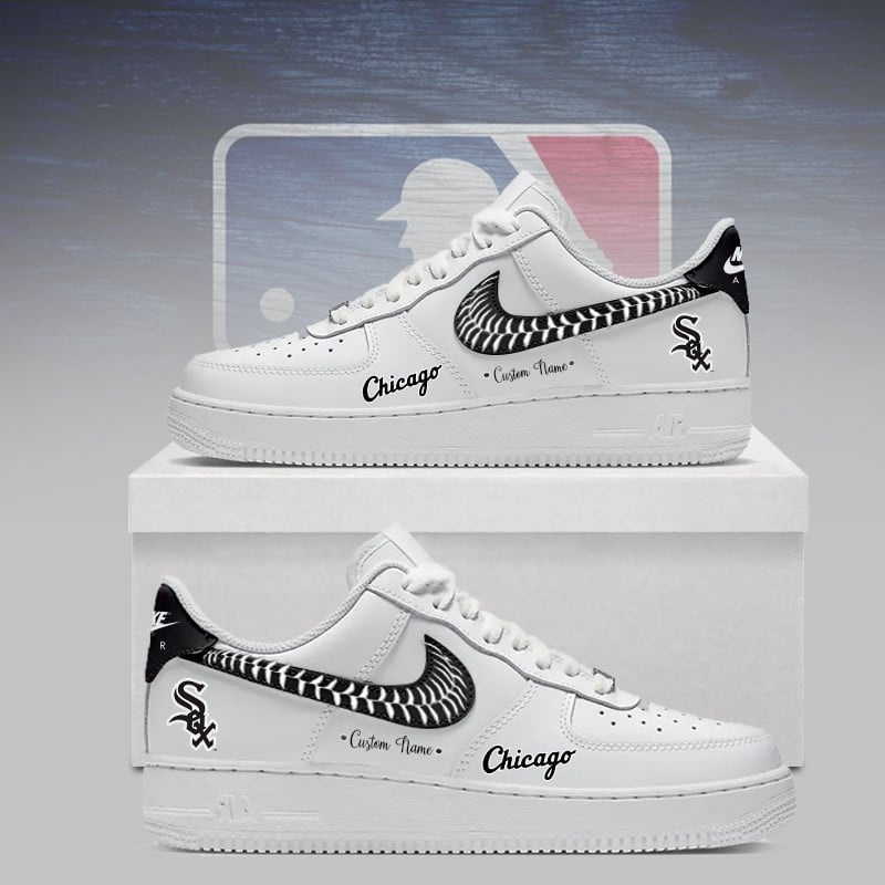 [FLASH SALE] NEW CUSTOMIZED MLB26 CWS CHICAGO WHITE SOX AF1 SNEAKERS