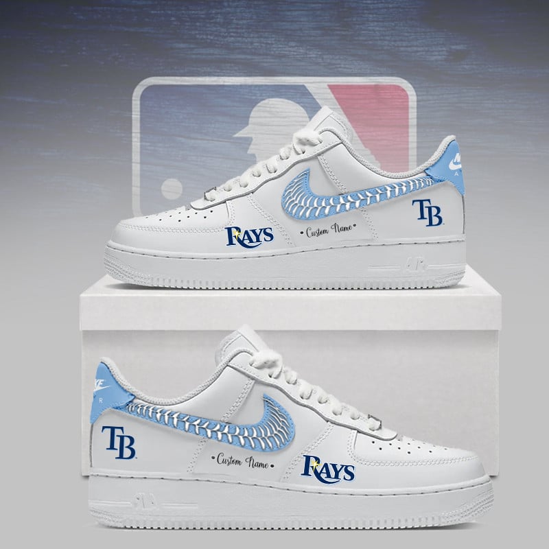 [FLASH SALE] NEW CUSTOMIZED MLB21 TBR TAMPA BAY RAYS AF1 SNEAKERS