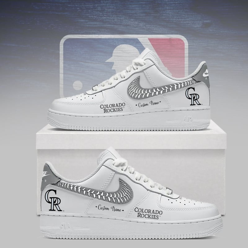 [FLASH SALE] NEW CUSTOMIZED MLB30 COR COLORADO ROCKIES AF1 SNEAKERS