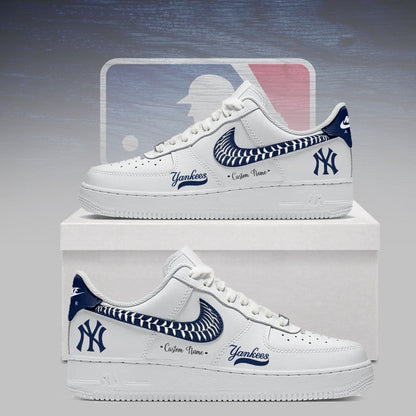 [FLASH SALE] NEW CUSTOMIZED MLB01 NYY NEW YORK YANKEES AF1 SNEAKERS