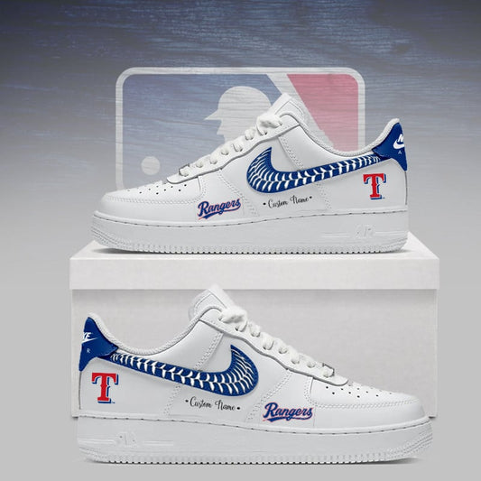 LIMITED EDITION - NEW CUSTOMIZED MLB08 TRS TEXAS RANGERS AF1 SNEAKERS