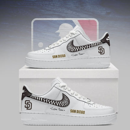[FLASH SALE] NEW CUSTOMIZED MLB18 SDP SAN DIEGO PADRES AF1 SNEAKERS