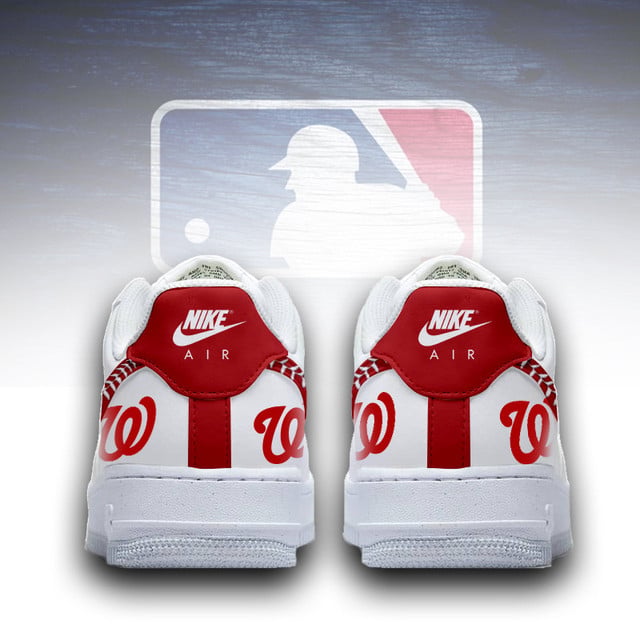[FLASH SALE] NEW CUSTOMIZED MLB28 WNS WASHINGTON NATIONALS AF1 SNEAKERS