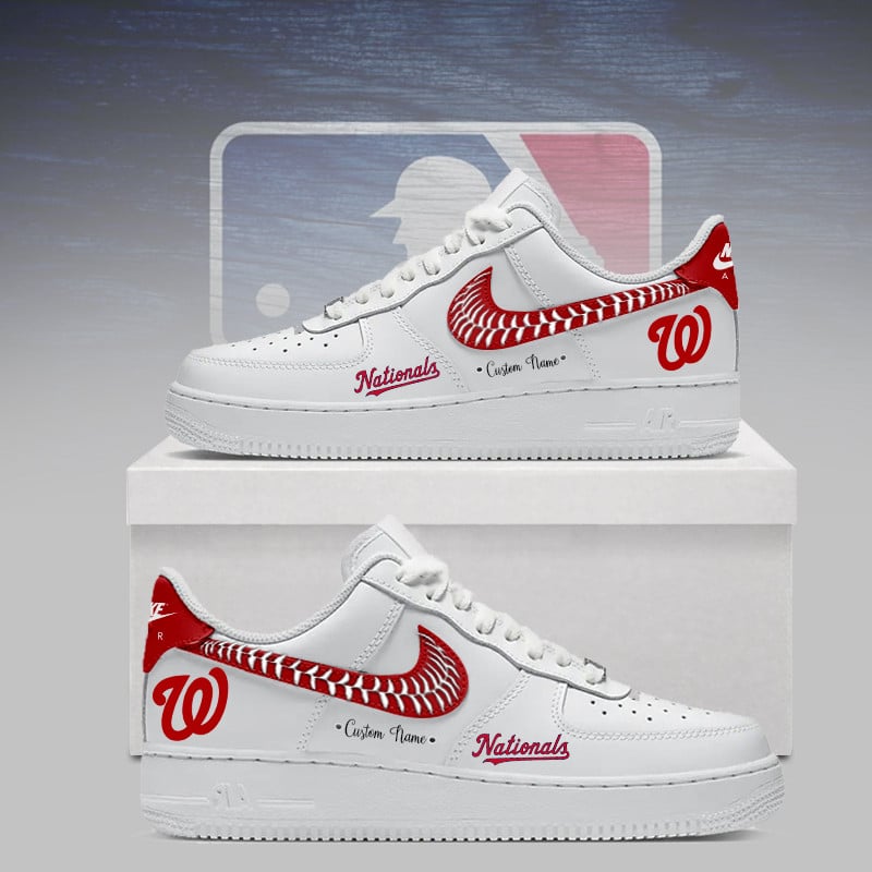[FLASH SALE] NEW CUSTOMIZED MLB28 WNS WASHINGTON NATIONALS AF1 SNEAKERS
