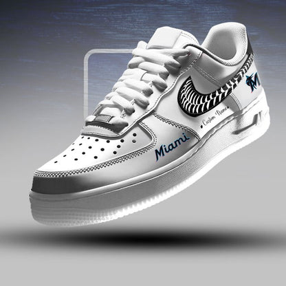 [FLASH SALE] NEW CUSTOMIZED MLB20 MMS MIAMI MARLINS AF1 SNEAKERS