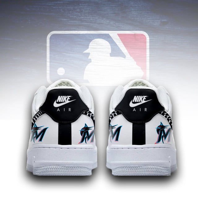 [FLASH SALE] NEW CUSTOMIZED MLB20 MMS MIAMI MARLINS AF1 SNEAKERS