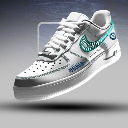 [FLASH SALE] NEW CUSTOMIZED MLB14 SMS SEATTLE MARINERS AF1 SNEAKERS