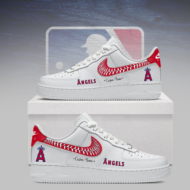 [FLASH SALE] NEW CUSTOMIZED MLB27 LAA LOS ANGELES ANGELS AF1 SNEAKERS