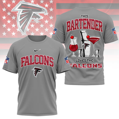 LIMITED EDITION - NEW CUSTOMIZED NFL18 ATF ATLANTA FALCONS BARTENDER FAN 3D SHIRT