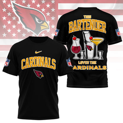 LIMITED EDITION - NEW CUSTOMIZED NFL20 ARC ARIZONA CARDINALS BARTENDER FAN 3D SHIRT