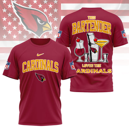 LIMITED EDITION - NEW CUSTOMIZED NFL20 ARC ARIZONA CARDINALS BARTENDER FAN 3D SHIRT
