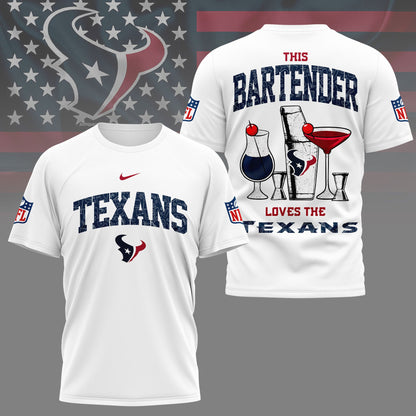 LIMITED EDITION - NEW CUSTOMIZED NFL15 HTT HOUSTON TEXANS BARTENDER FAN 3D SHIRT