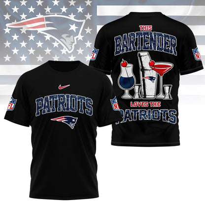 LIMITED EDITION - NEW CUSTOMIZED NFL27 NEP NEW ENGLAND PATRIOTS BARTENDER FAN 3D SHIRT