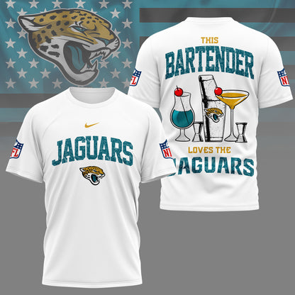 LIMITED EDITION - NEW CUSTOMIZED NFL30 JSJ JACKSONVILLE JAGUARS BARTENDER FAN 3D SHIRT