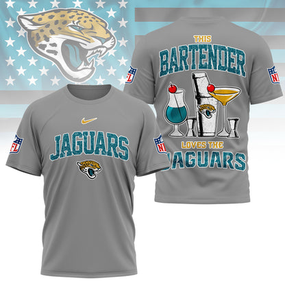 LIMITED EDITION - NEW CUSTOMIZED NFL30 JSJ JACKSONVILLE JAGUARS BARTENDER FAN 3D SHIRT
