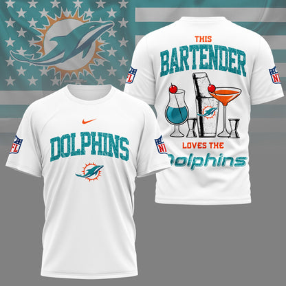 LIMITED EDITION - NEW CUSTOMIZED NFL19 MDP MIAMI DOLPHINS BARTENDER FAN 3D SHIRT