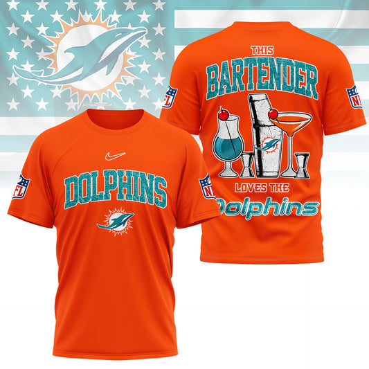 LIMITED EDITION - NEW CUSTOMIZED NFL19 MDP MIAMI DOLPHINS BARTENDER FAN 3D SHIRT