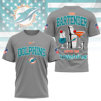 LIMITED EDITION - NEW CUSTOMIZED NFL19 MDP MIAMI DOLPHINS BARTENDER FAN 3D SHIRT