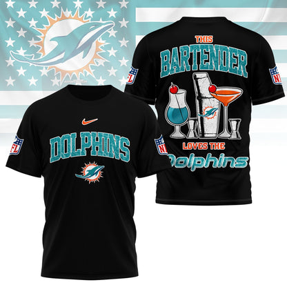 LIMITED EDITION - NEW CUSTOMIZED NFL19 MDP MIAMI DOLPHINS BARTENDER FAN 3D SHIRT