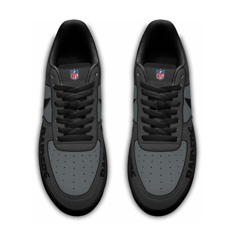 LIMITED EDITION - NEW CUSTOMIZED NFL07 LVR LV RAIDERS AF1 SNEAKERS