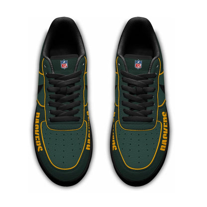 LIMITED EDITION - NEW CUSTOMIZED NFL08 GBP GB PACKERS AF1 SNEAKERS