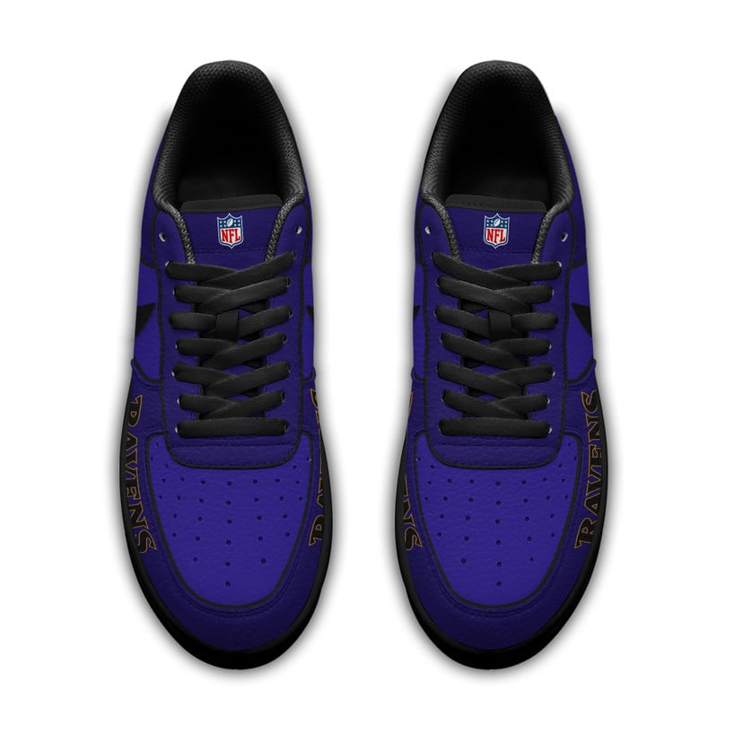 LIMITED EDITION - NEW CUSTOMIZED NFL28 BTR BT RAVENS AF1 SNEAKERS