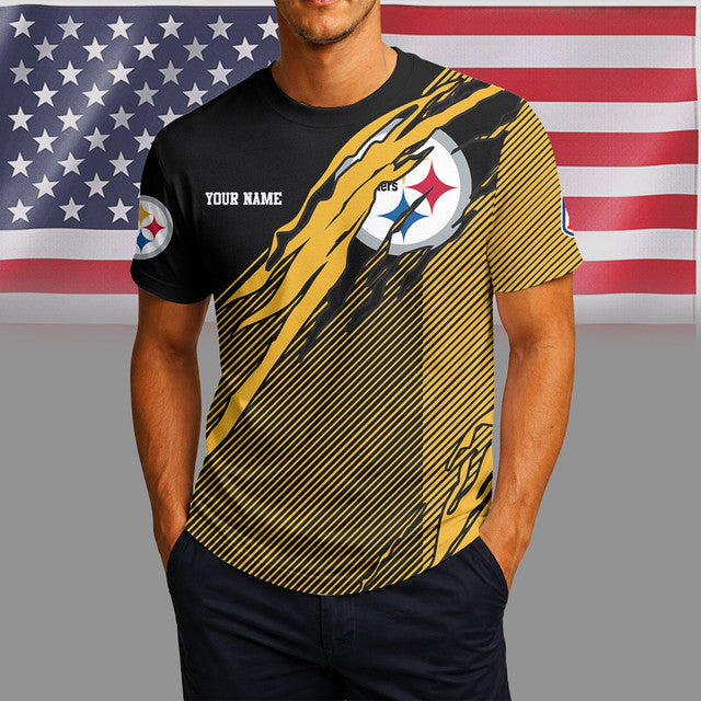 LIMITED EDITION - NEW CUSTOMIZED NFL14 PB STEELERS UNISEX T-SHIRT & POLO