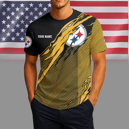 LIMITED EDITION - NEW CUSTOMIZED NFL14 PB STEELERS UNISEX T-SHIRT & POLO