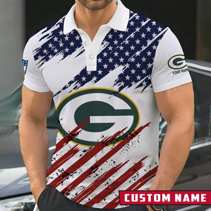 LIMITED EDITION - NEW CUSTOMIZED NFL08 GBP GREEN BAY PACKERS POLO SHIRT