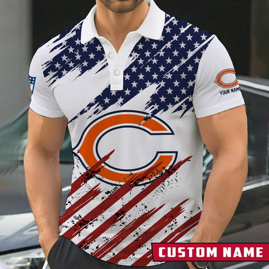 LIMITED EDITION - NEW CUSTOMIZED NFL26 CCB CHICAGO BEARS POLO SHIRT