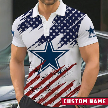 LIMITED EDITION - NEW CUSTOMIZED NFL21 DCB DALLAS COWBOYS POLO SHIRT