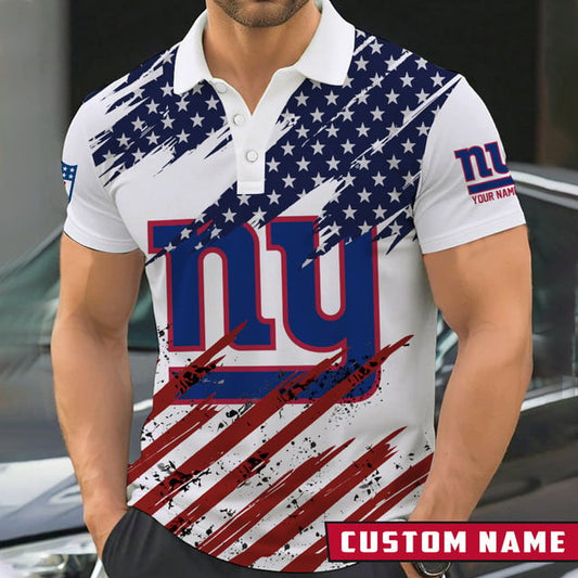 LIMITED EDITION - NEW CUSTOMIZED NFL32 NYG NEW YORK GIANTS POLO SHIRT