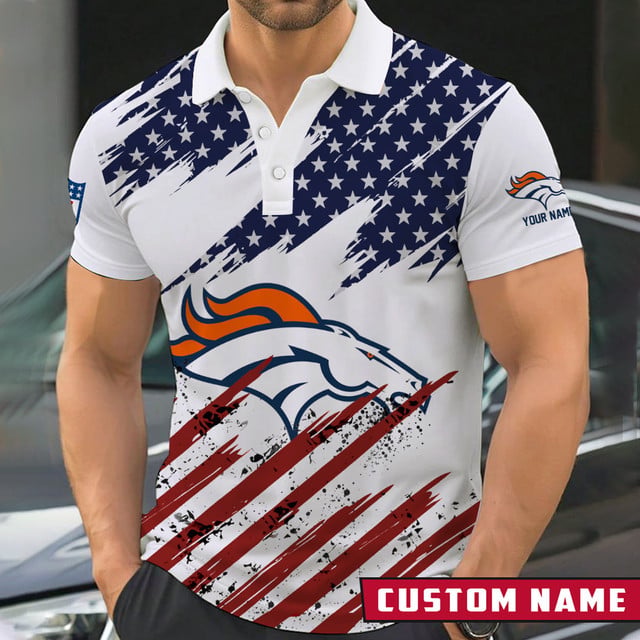 LIMITED EDITION - NEW CUSTOMIZED NFL13 DVB DENVER BRONCOS POLO SHIRT