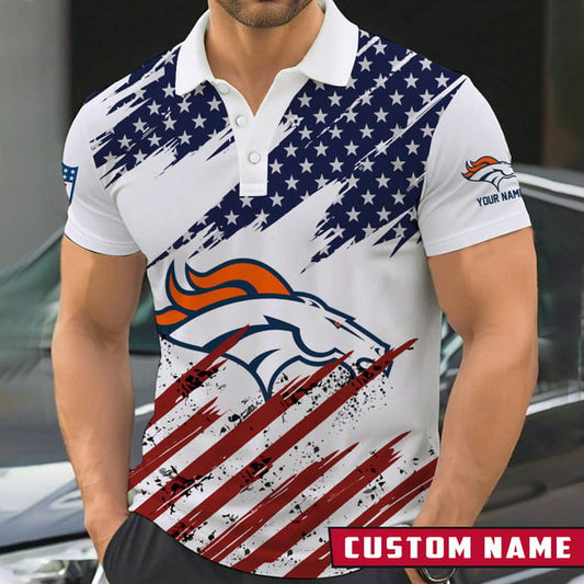 LIMITED EDITION - NEW CUSTOMIZED NFL13 DVB DENVER BRONCOS POLO SHIRT