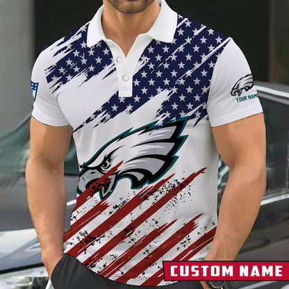 LIMITED EDITION - NEW CUSTOMIZED NFL02 PPE PHILADELPHIA EAGLES POLO SHIRT